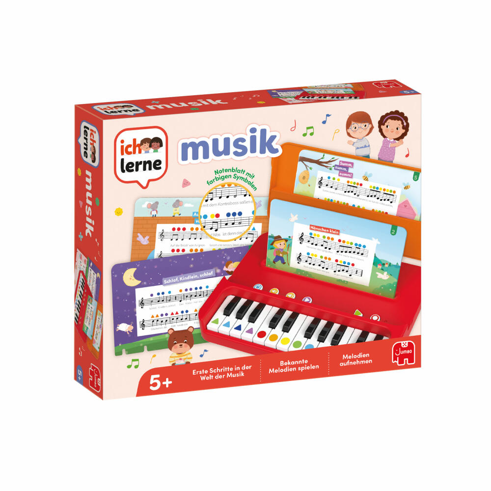 Jumbo Spiele Ich lerne Musik, Lernspiel, Klavier, Kinder Spiel, ab 5 Jahren, 1110100443