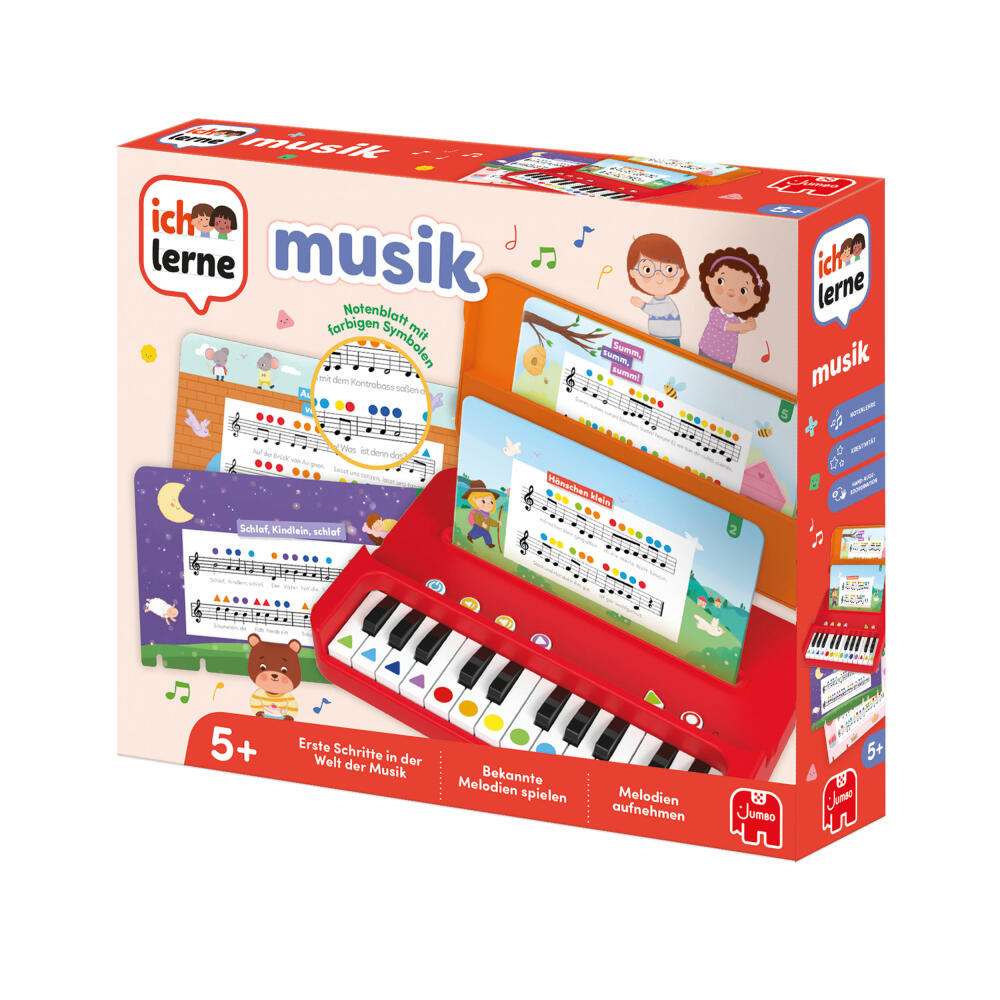Jumbo Spiele Ich lerne Musik, Lernspiel, Klavier, Kinder Spiel, ab 5 Jahren, 1110100443