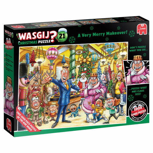 Jumbo Wasgij Christmas 21 - Eine fröhliche Verwandlung , Puzzle, Erwachsenenpuzzle, 2 x 1000 Teile, 1110100510