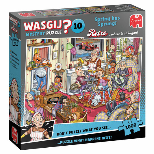 Jumbo Wasgij Retro Mystery 10 - Endlich Frühling!, Puzzle, Erwachsenenpuzzle, 1000 Teile, 1110100801
