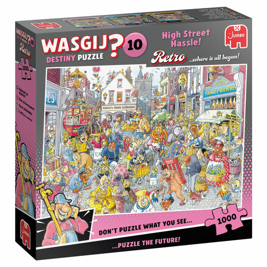 Jumbo Wasgij Retro Destiny 10 - Ärger auf der Haupstraße!, Puzzle, Erwachsenenpuzzle, 1000 Teile, 1110100802