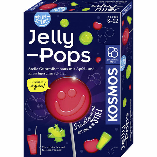 KOSMOS Fun Science Jelly Pops, Fruchtgummi herstellen, Experimentierset, Vegan, ab 8 Jahren, 654306