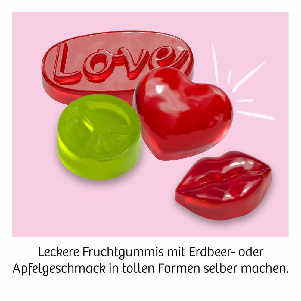 KOSMOS Fun Science Fruchtgummi Labor Love & Hearts, DIY, Experimentierset, Vegan, 654344