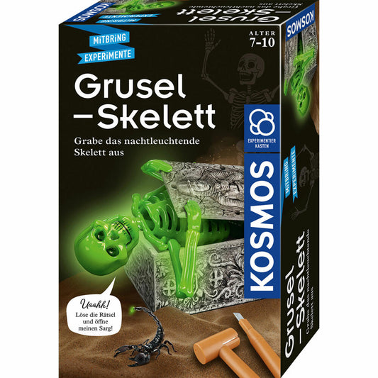 KOSMOS Grusel-Skelett, Ausgrabungsset, Ausgrabung, Experimente, ab 7 Jahren, 658328