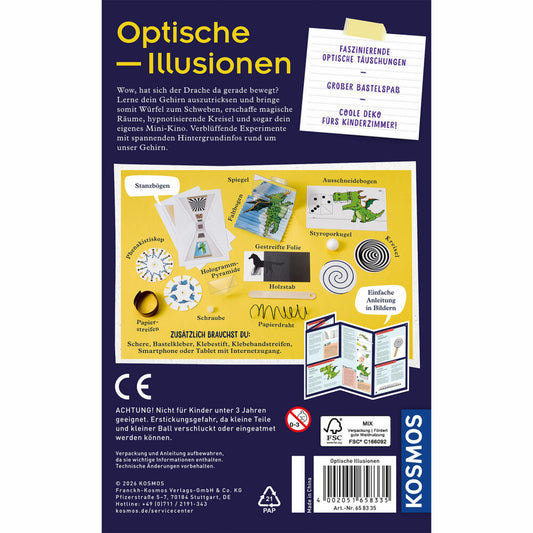 KOSMOS Optische Illusionen, Experimentierkasten, Experimentierset, Experimente, ab 8 Jahren, 658335