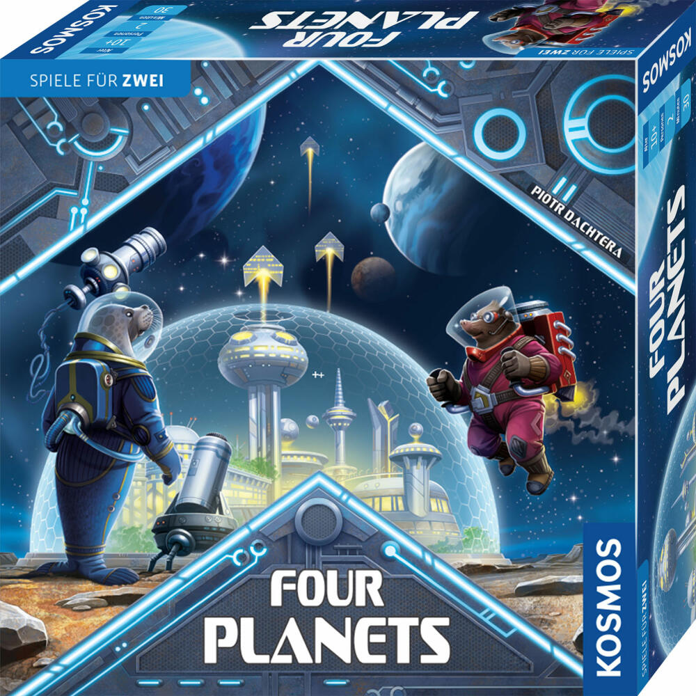 KOSMOS Four Planets, Gesellschaftsspiel, Kartenspiel, Spiel, ab 10 Jahren, 684686