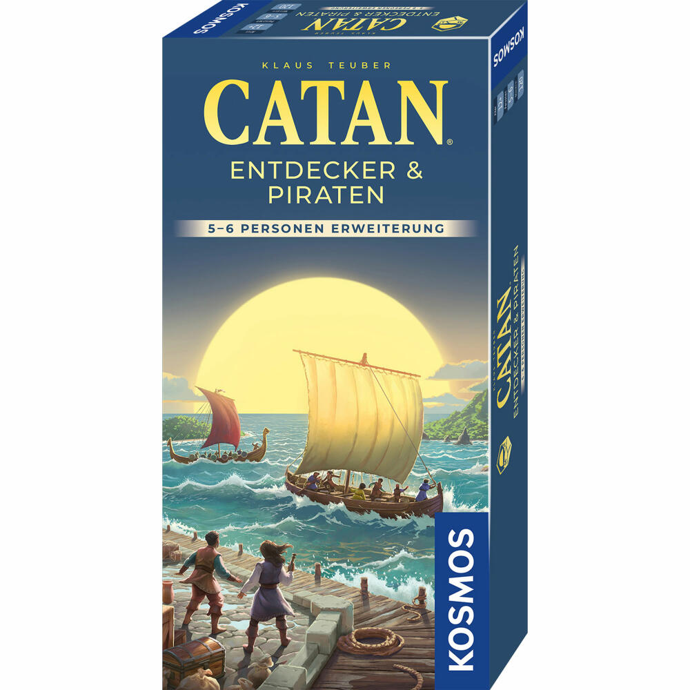 KOSMOS CATAN Entdecker & Piraten, Erweiterung, 5 - 6 Spieler, Ergänzung, Strategiespiel, ab 12 Jahren, 685171