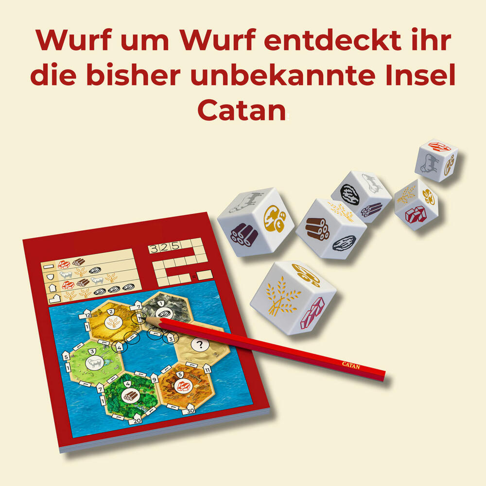 KOSMOS CATAN Das Würfelspiel, Gesellschaftsspiel, Würfel Spiel, Familienspiel, ab 7 Jahren, 685201