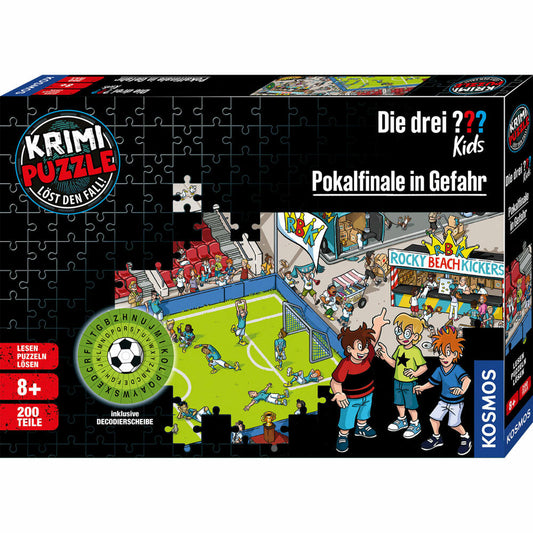 KOSMOS Krimipuzzle Die drei ??? Kids Pokalfinale in Gefahr, Krimi Puzzle, Kobelspiel, ab 8 Jahren, 685539