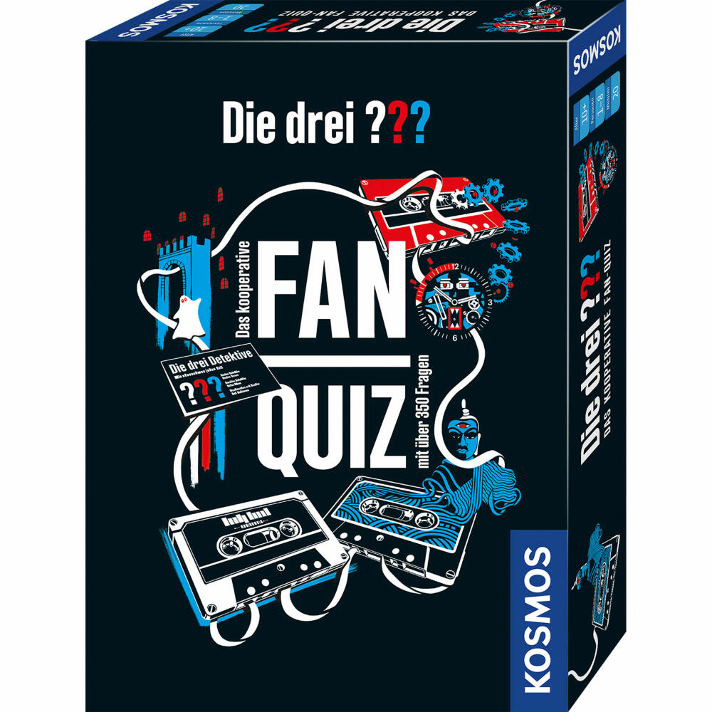 KOSMOS Die drei ??? Das kooperative Fan-Quiz, Quizspiel, Rätselspiel, Kartenspiel, ab 10 Jahren, 685553