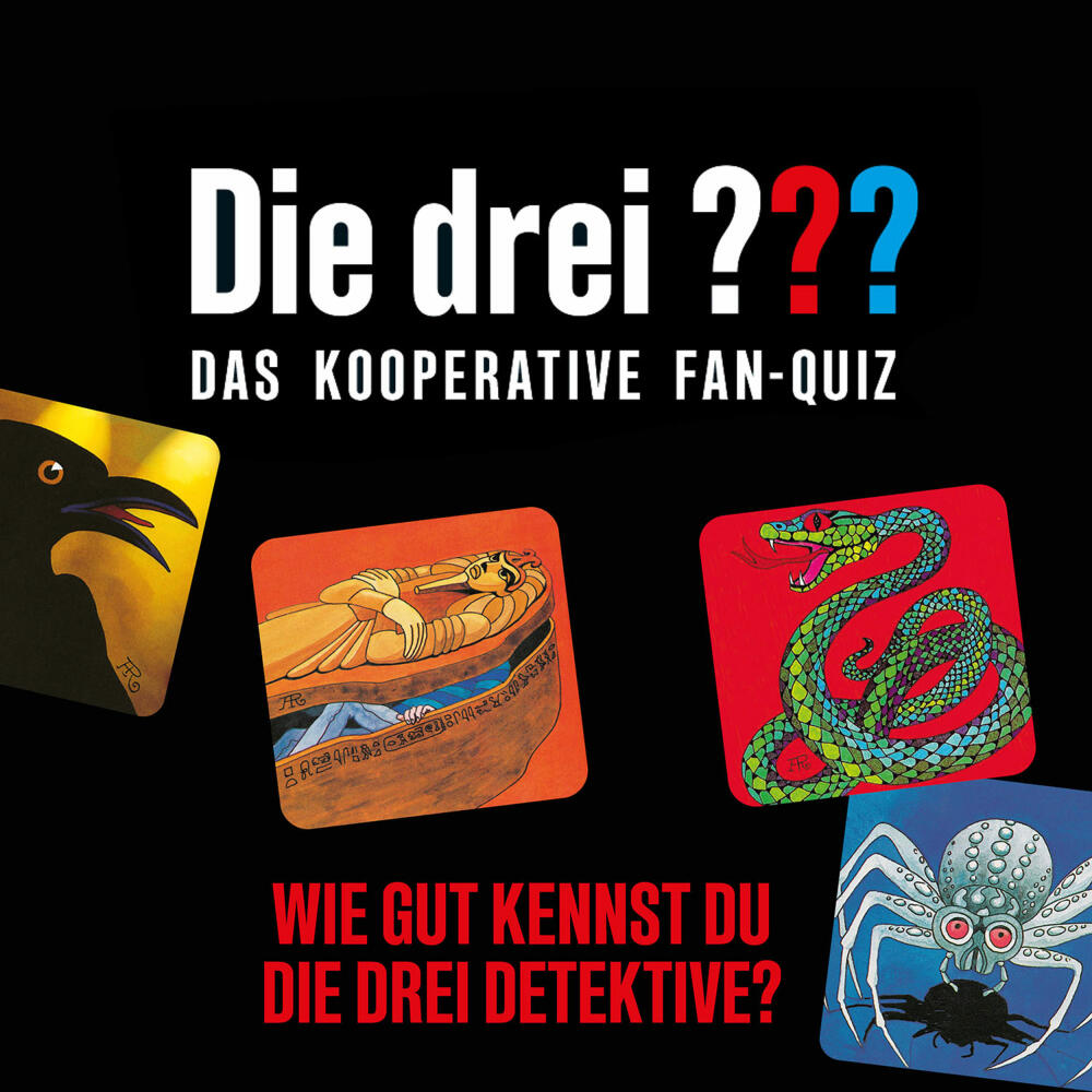 KOSMOS Die drei ??? Das kooperative Fan-Quiz, Quizspiel, Rätselspiel, Kartenspiel, ab 10 Jahren, 685553