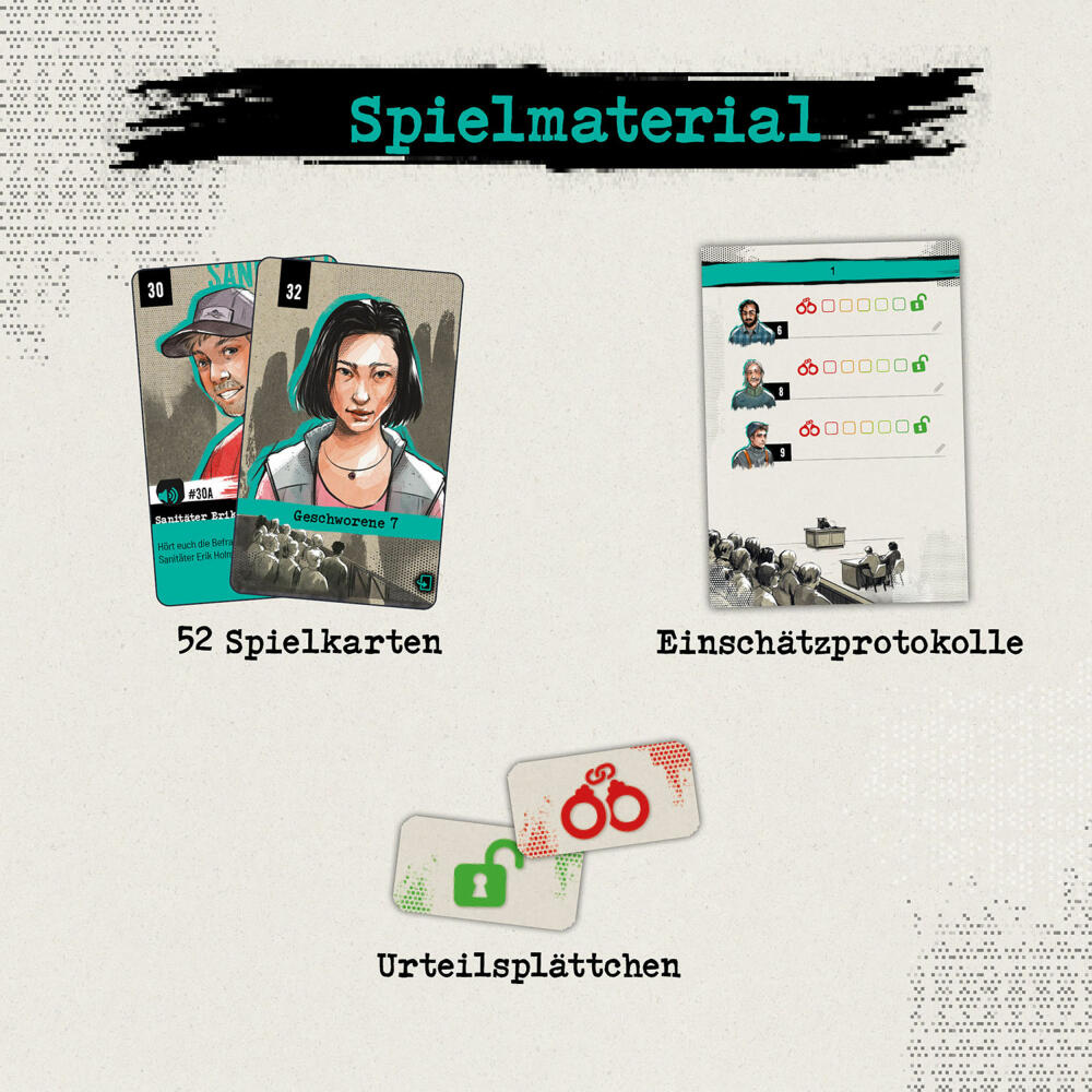 KOSMOS Die Jury Die Welle des Schweigens, True-Crime, Gesellschaftsspiel, Spiel, ab 14 Jahren, 685652