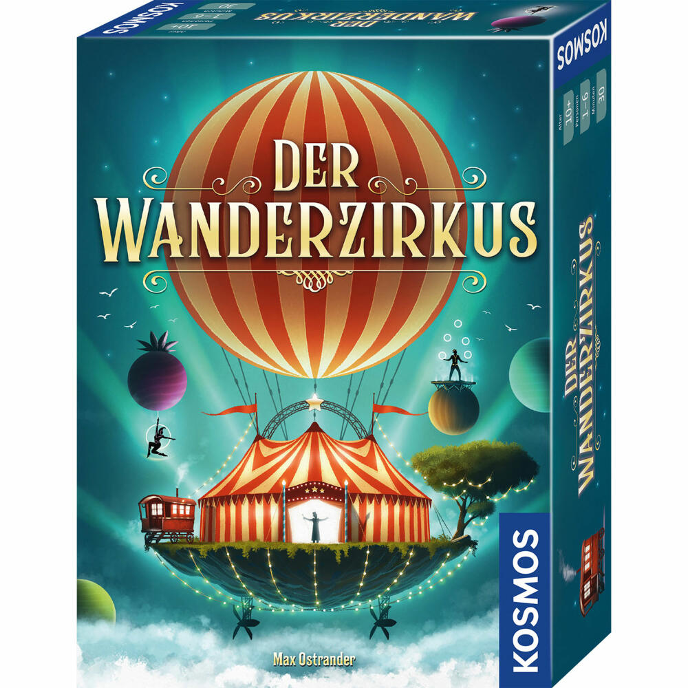 KOSMOS Der Wanderzirkus, Deckbau-Kartenspiel, Taktikspiel, Gesellschaftsspiel, ab 10 Jahren, 686444