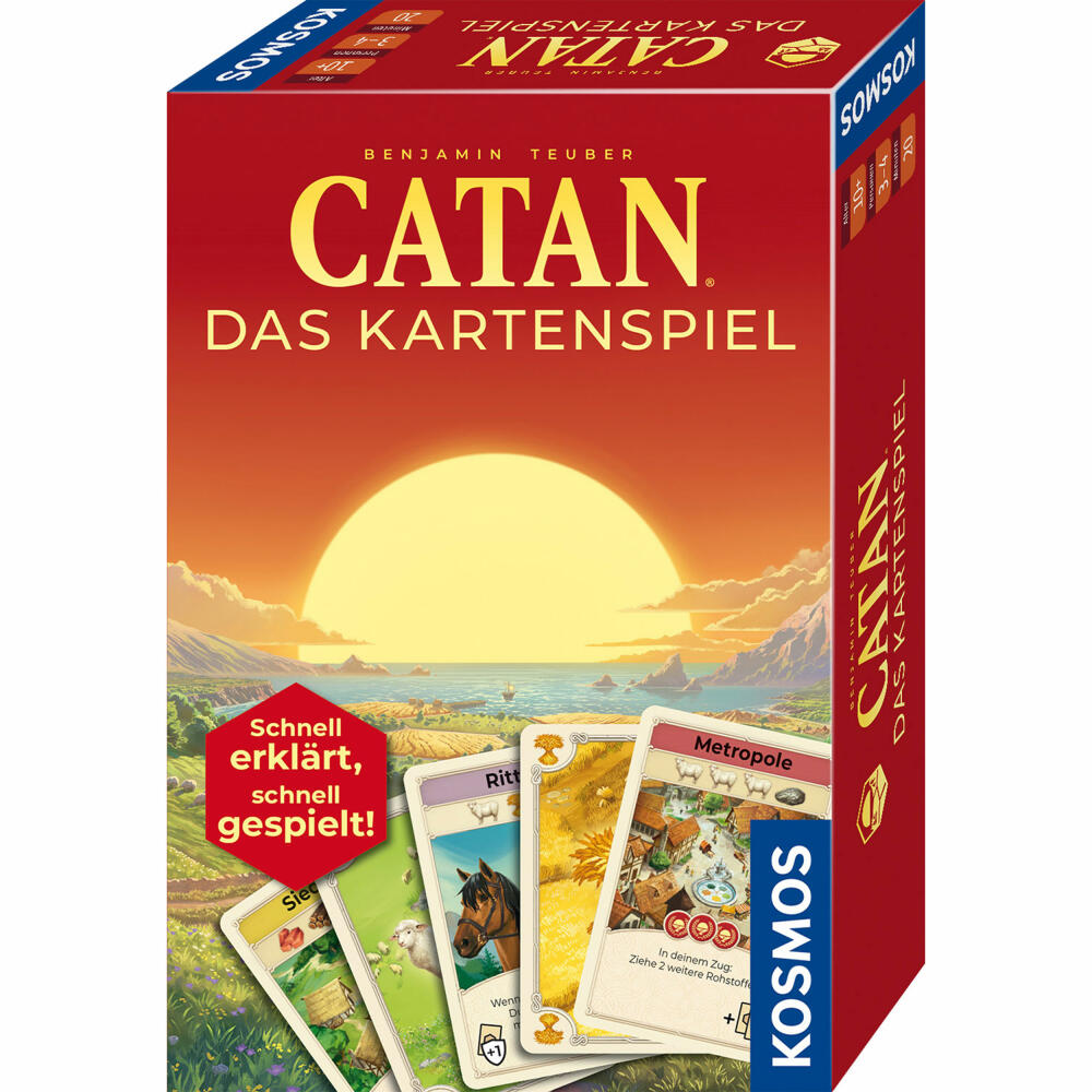 KOSMOS CATAN Das Kartenspiel, Gesellschaftsspiel, Familienspiel, Eigenständiges Spiel, ab 10 Jahren, 687243