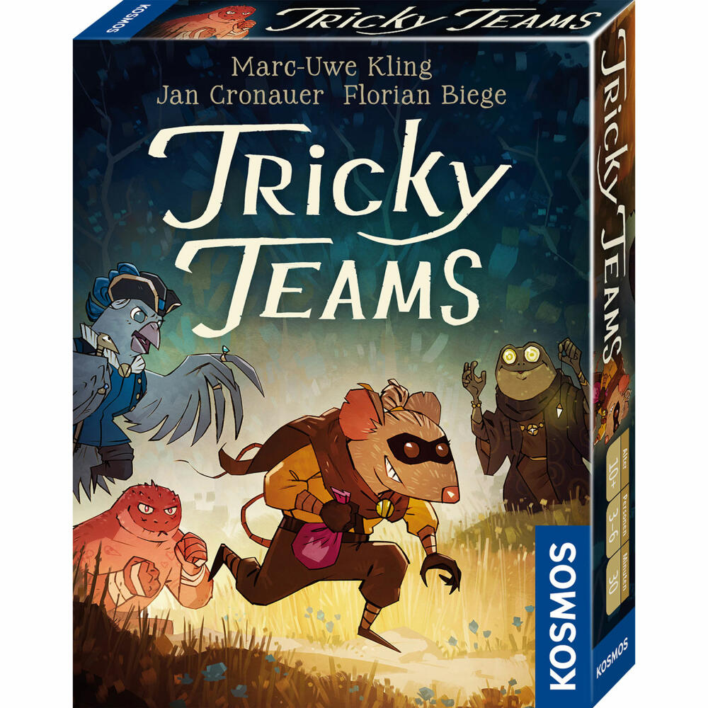 KOSMOS Tricky Teams, Stichspiel, Kartenspiel, Familienspiel, Gesellschaftsspiel, ab 10 Jahren, 741969