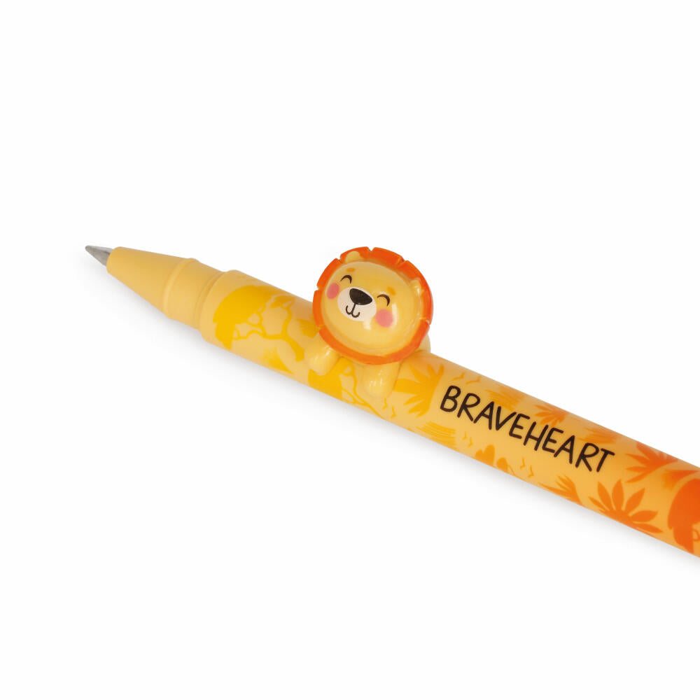 Legami Gel Pen Lovely Friends Lion, mit Tierdeko, Gelstift, Gelschreiber, Stift, CPP0013