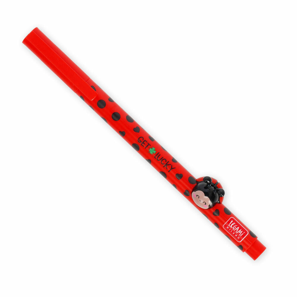 Legami Gel Pen Lovely Friends Ladybug, mit Tierdeko, Gelstift, Gelschreiber, Stift, Marienkäfer, CPP0027