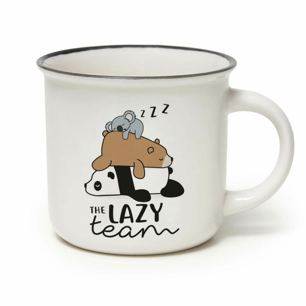 Legami Cup-Puccino Mug Lazy Team, Kaffeetasse, Tasse, Becher, New Bone China, 350 ml, CUP0018