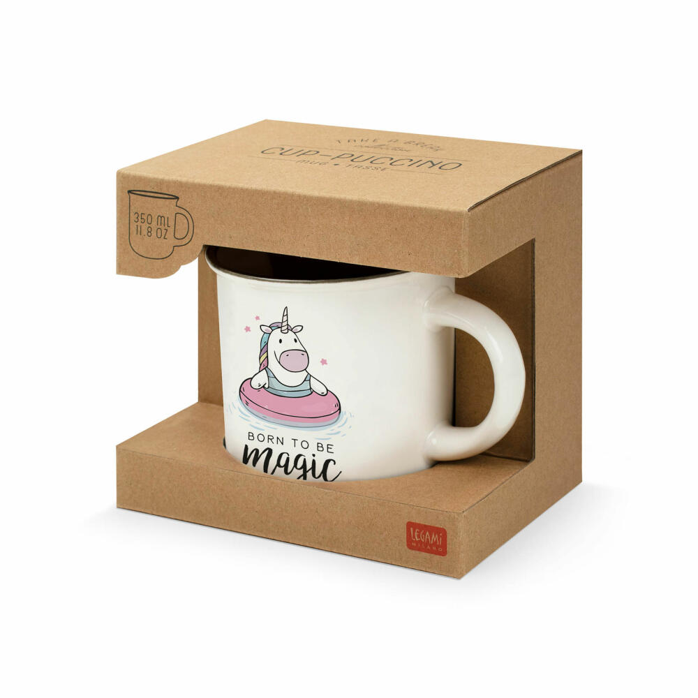Legami Cup-Puccino Mug Unicorn, Kaffeetasse, Tasse, Becher, New Bone China, 350 ml, CUP0019