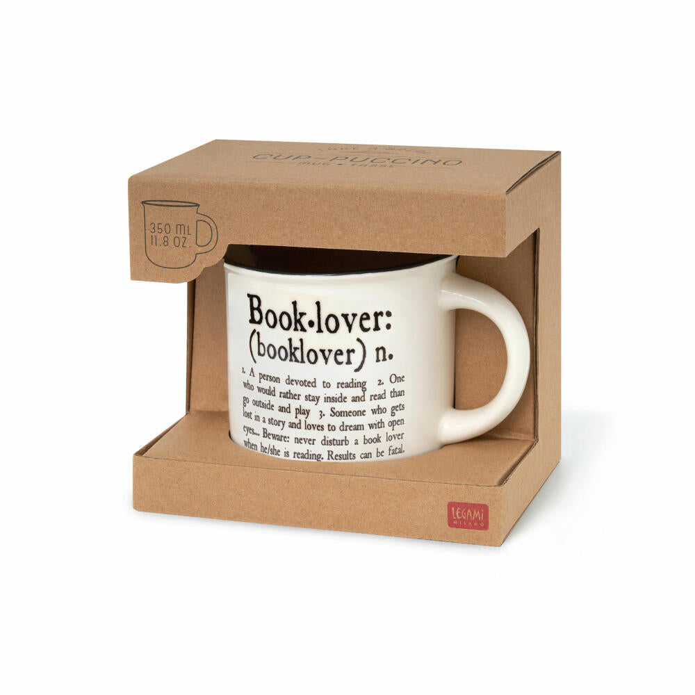 Legami Cup-Puccino Mug Book Lovers, Kaffeetasse, Tasse, Becher, New Bone China, 350 ml, CUP0045
