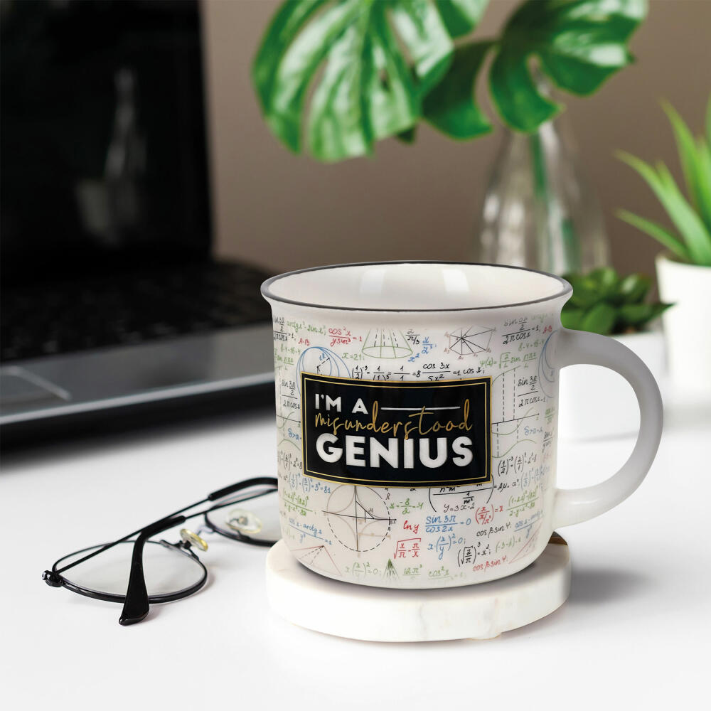 Legami Cup-Puccino Mug Genius I M A Genius, Kaffeetasse, Tasse, Becher, New Bone China, 350 ml, CUP0064