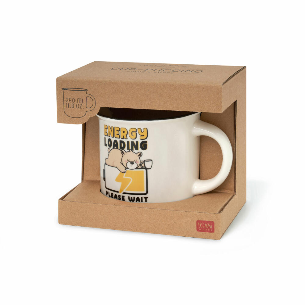 Legami Cup-Puccino Mug Teddy Bear, Kaffeetasse, Tasse, Becher, New Bone China, 350 ml, CUP0068