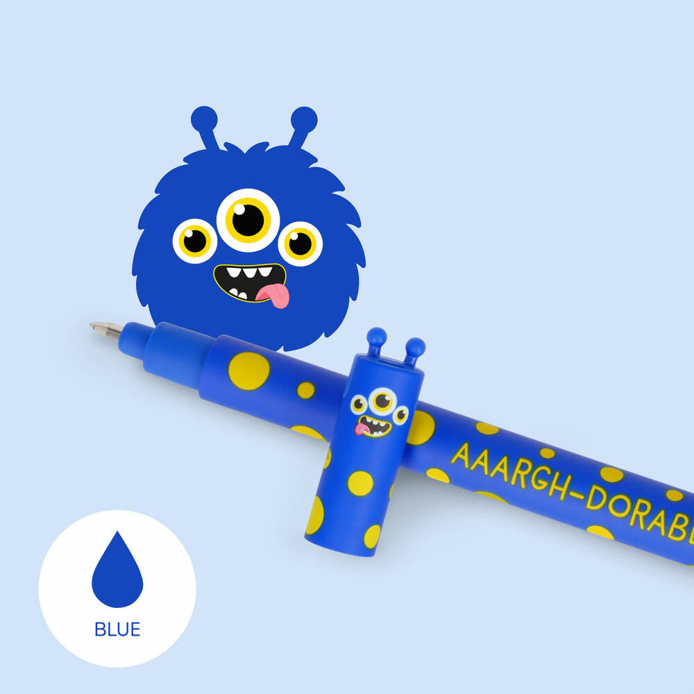 Legami Erasable Gel Pen Monster, löschbarer Gelstift, Gelschreiber, Stift, EP0056