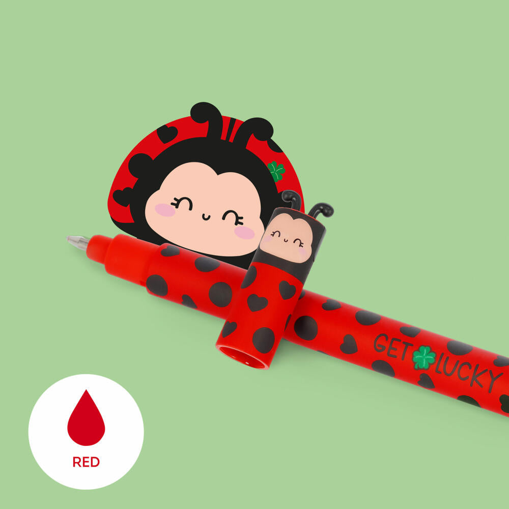 Legami Erasable Gel Pen Ladybug, löschbarer Gelstift, Gelschreiber, Stift, Marienkäfer, EP0074