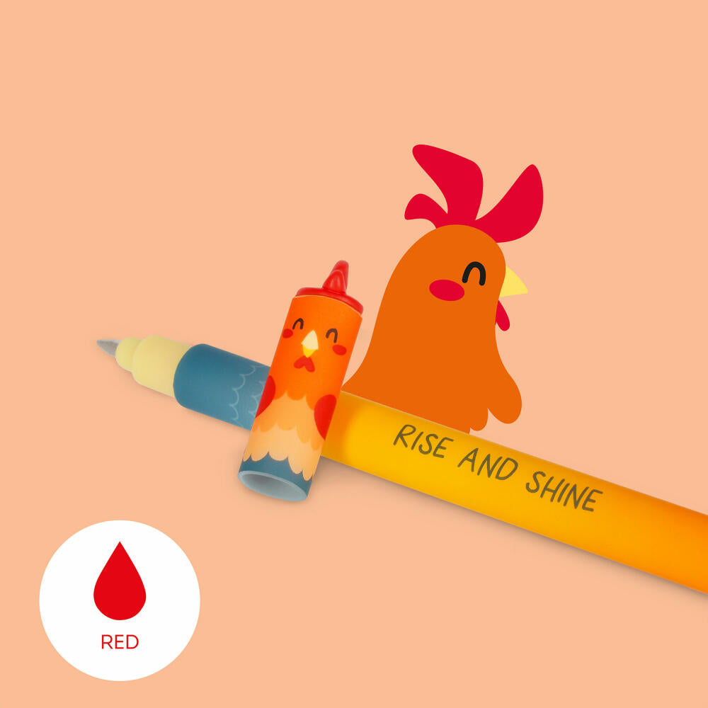 Legami Erasable Gel Pen Set Farm Sweet Farm, 4-tlg., löschbare Gelstifte, Gelschreiber, Kuh, Schwein, Esel, Hahn, EPSET0016