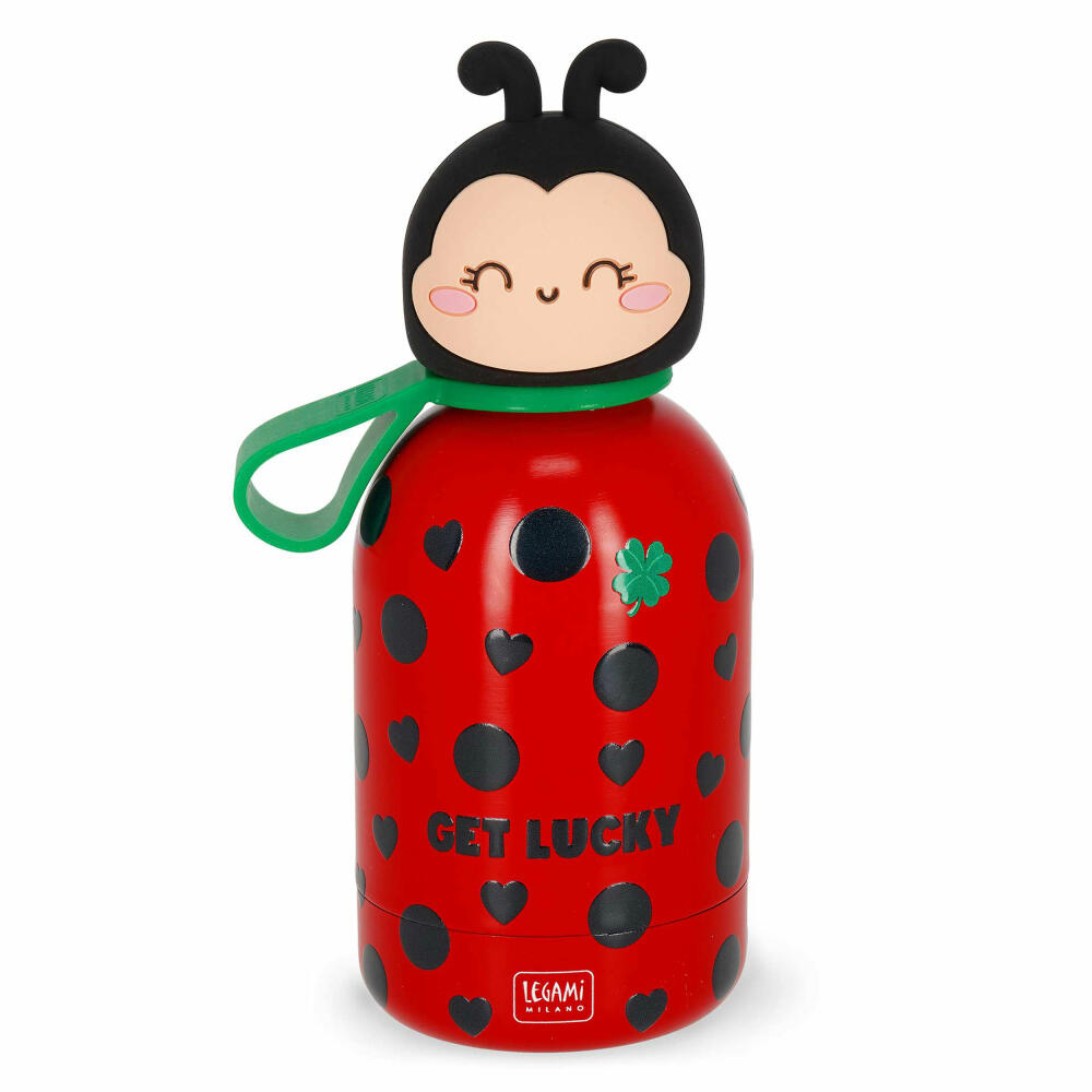 Legami Hot&Cold BFF Kids Bottle Ladybug, Thermoflasche, Isoflasche, Trinkflasche, Kinder, Marienkäfer, 310 ml, KSSB0011