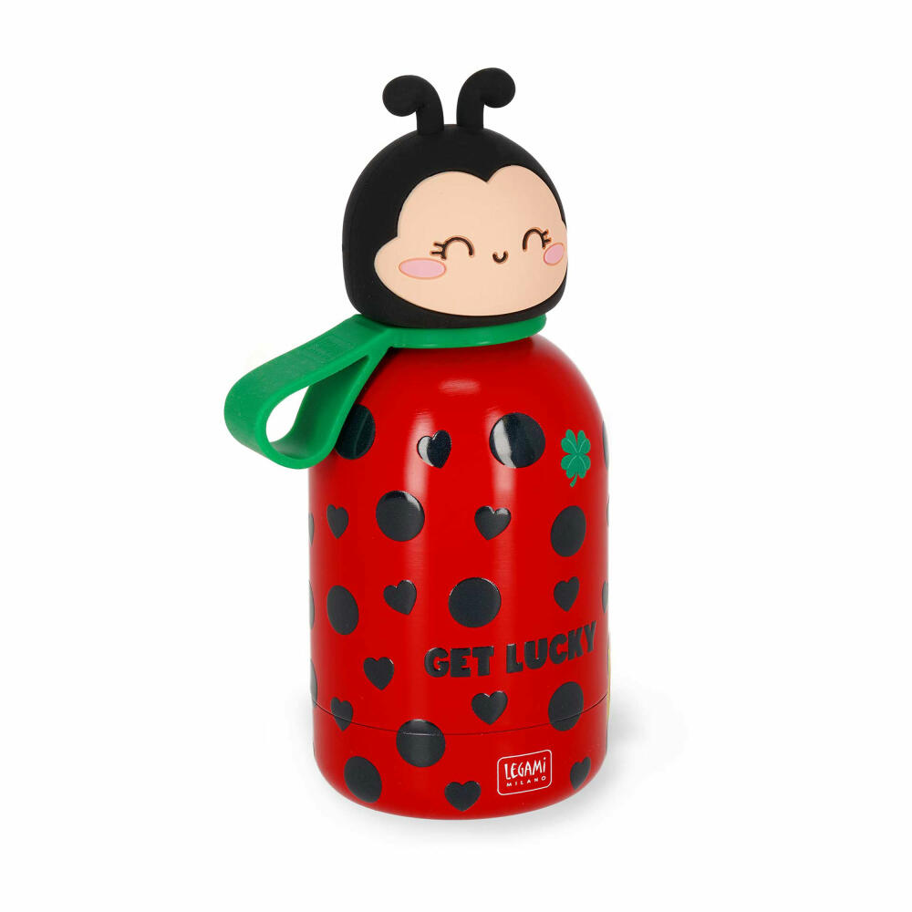 Legami Hot&Cold BFF Kids Bottle Ladybug, Thermoflasche, Isoflasche, Trinkflasche, Kinder, Marienkäfer, 310 ml, KSSB0011