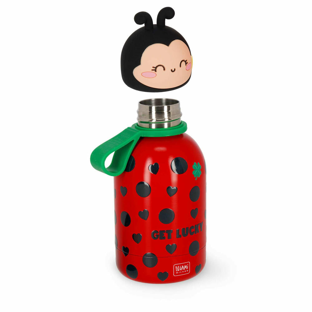 Legami Hot&Cold BFF Kids Bottle Ladybug, Thermoflasche, Isoflasche, Trinkflasche, Kinder, Marienkäfer, 310 ml, KSSB0011