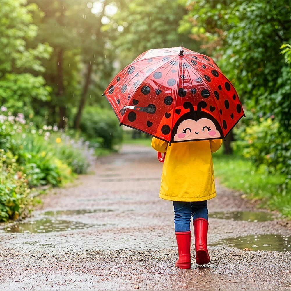 Legami Dancin In The Rain Kids Umbrella Ladybug, Regenschirm, Schirm, Kinder, Marienkäfer, KUM0007