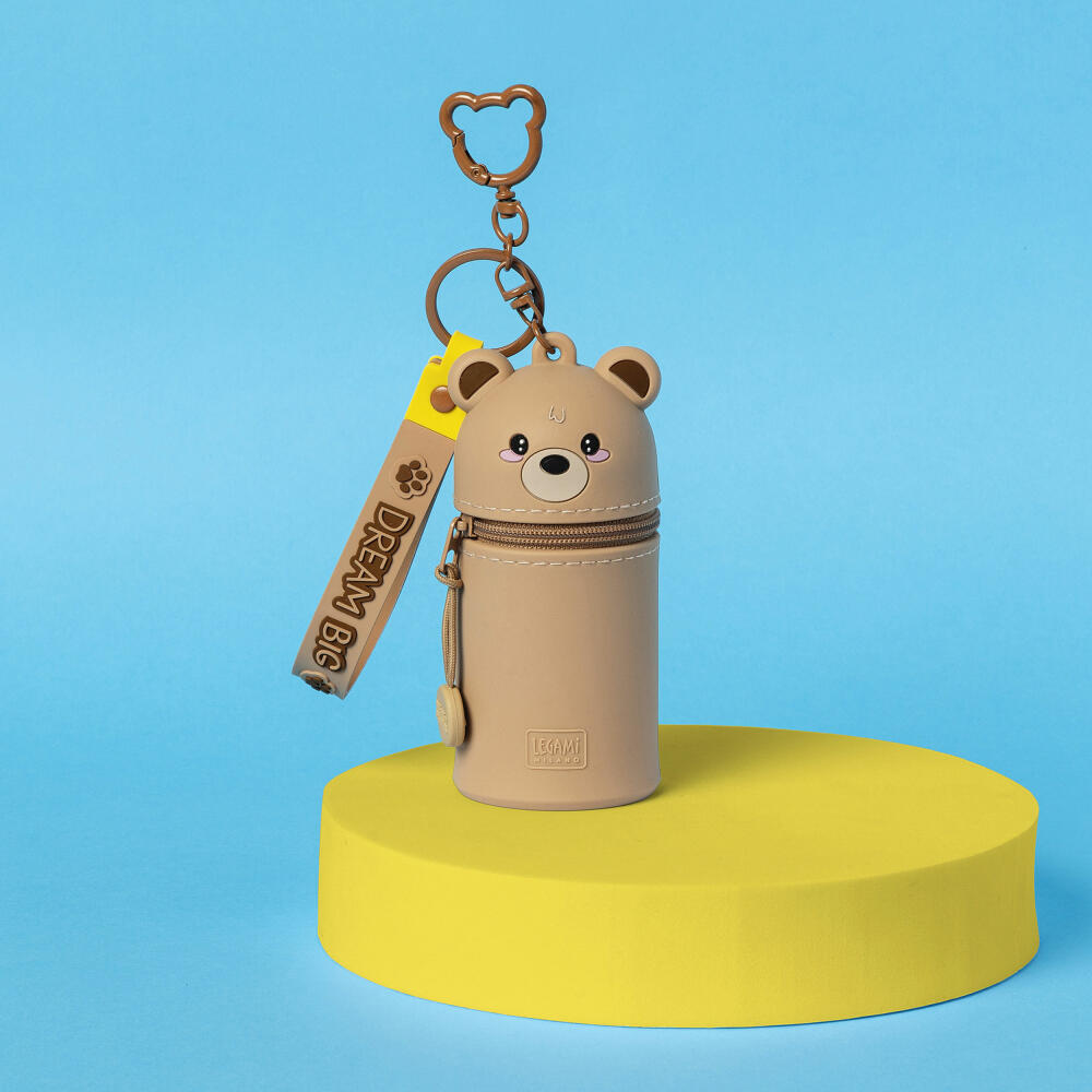 Legami Mini Kawaii Coin Purse With Key Ring Teddy Bear, Schlüsselanhänger, Münztasche, MKAW0002