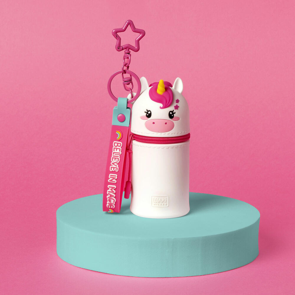 Legami Mini Kawaii Coin Purse With Key Ring Unicorn, Schlüsselanhänger, Münztasche, MKAW0003