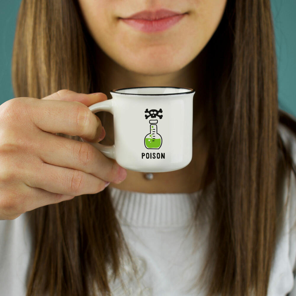 Legami Espresso For Two 2 Coffee Mugs Poison And Antidote, 2-tlg., Espressotasse, Tasse, 50 ml, MM0007