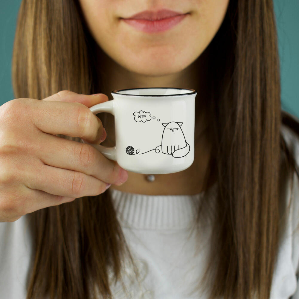 Legami Espresso For Two 2 Coffee Mugs Dog And Cat, 2-tlg., Espressotasse, Tasse, 50 ml, MM0009