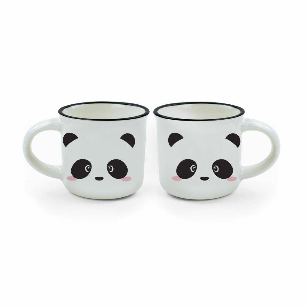 Legami Espresso For Two 2 Coffee Mugs Panda, 2-tlg., Espressotasse, Tasse, 50 ml, MM0011