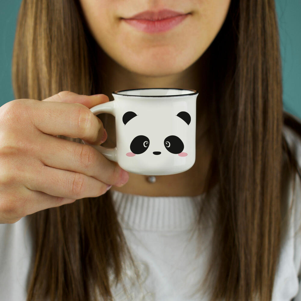 Legami Espresso For Two 2 Coffee Mugs Panda, 2-tlg., Espressotasse, Tasse, 50 ml, MM0011