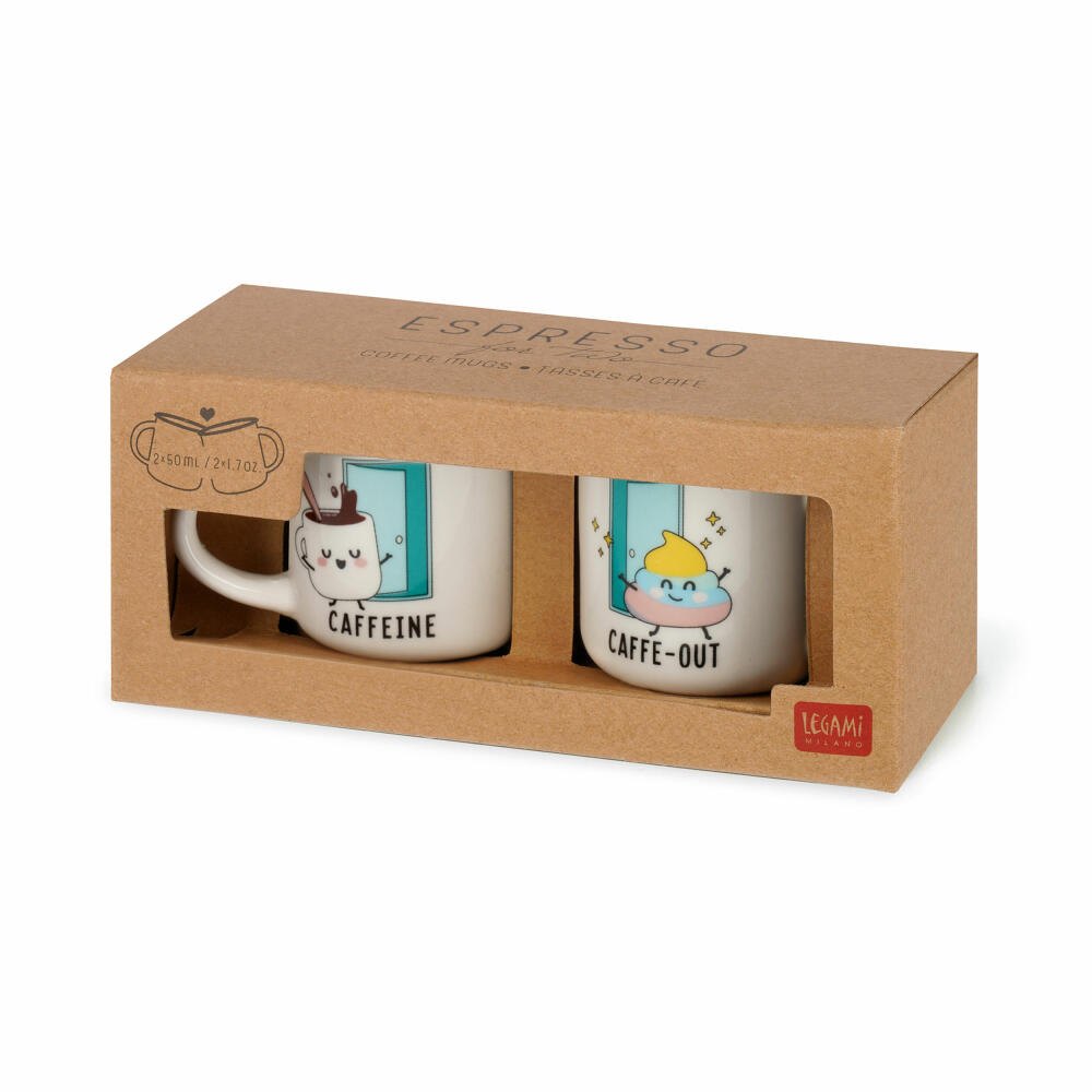 Legami Espresso For Two 2 Coffee Mugs Poo, 2-tlg., Espressotasse, Tasse, 50 ml, MM0019