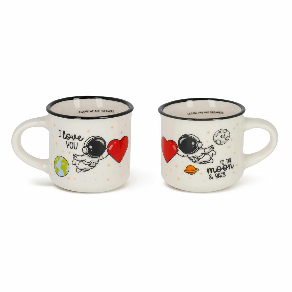 Legami Espresso For Two 2 Coffee Mugs Space, 2-tlg., Espressotasse, Tasse, 50 ml, MM0020