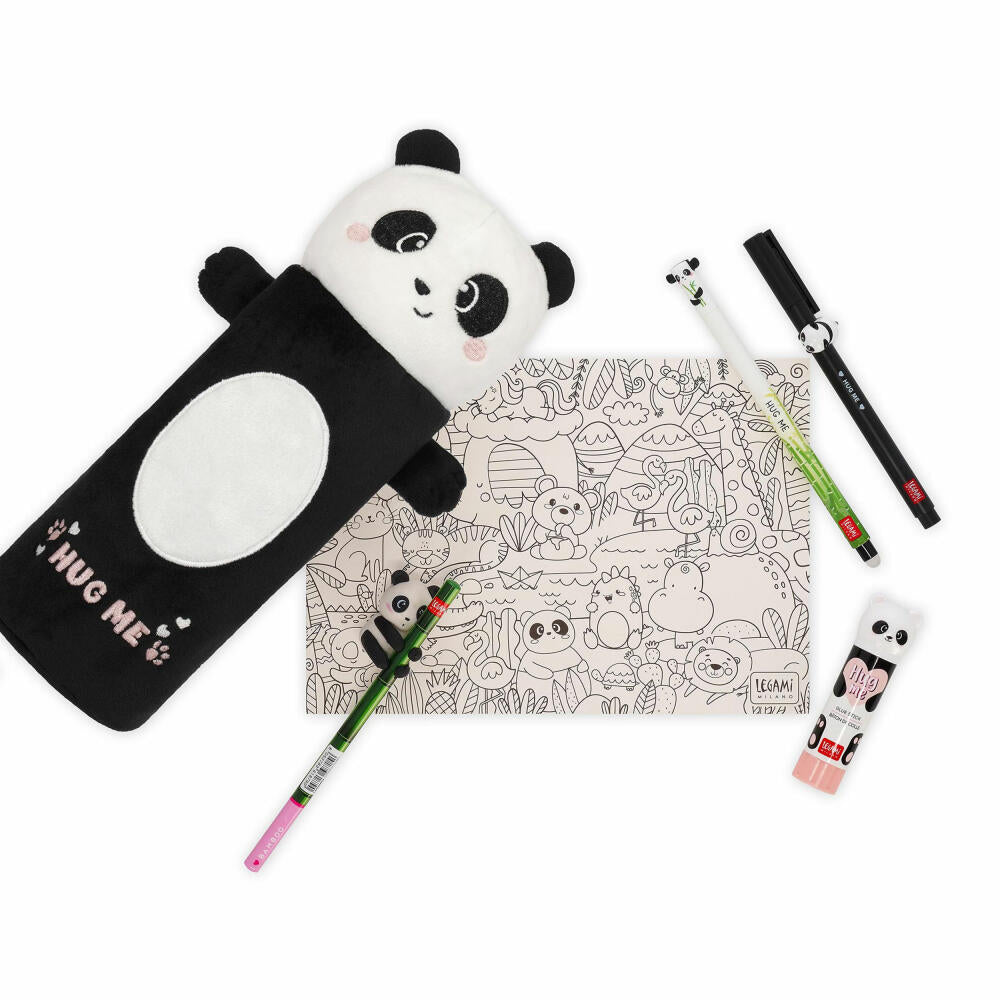 Legami Super Soft Plush Pencil Case Panda, flauschiges Federmäppchen, Mäppchen, PPC0001
