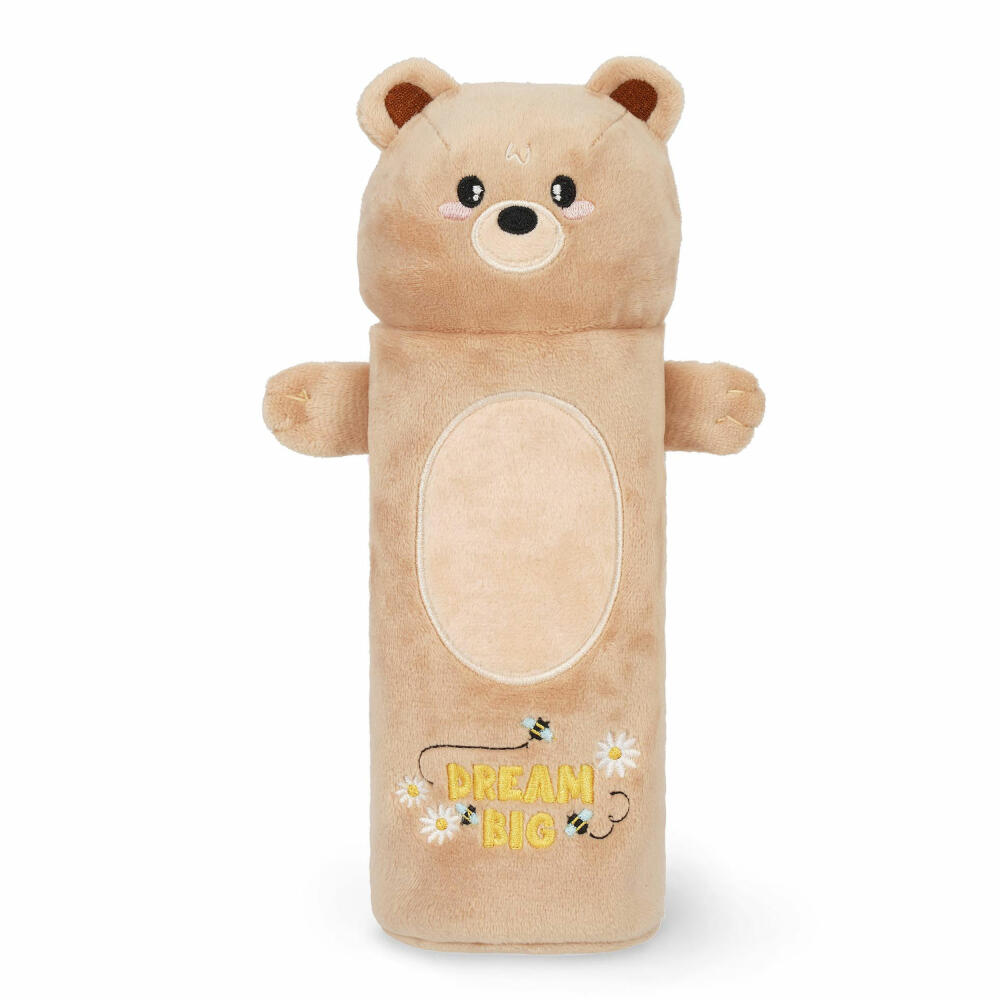 Legami Super Soft Plush Pencil Case Teddy Bear, flauschiges Federmäppchen, Mäppchen, Teddybär, PPC0002