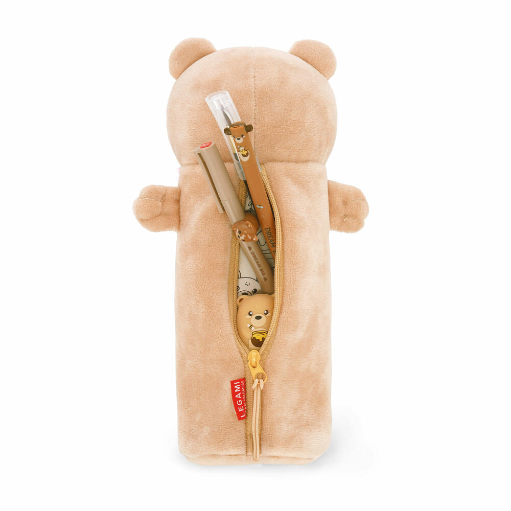 Legami Super Soft Plush Pencil Case Teddy Bear, flauschiges Federmäppchen, Mäppchen, Teddybär, PPC0002