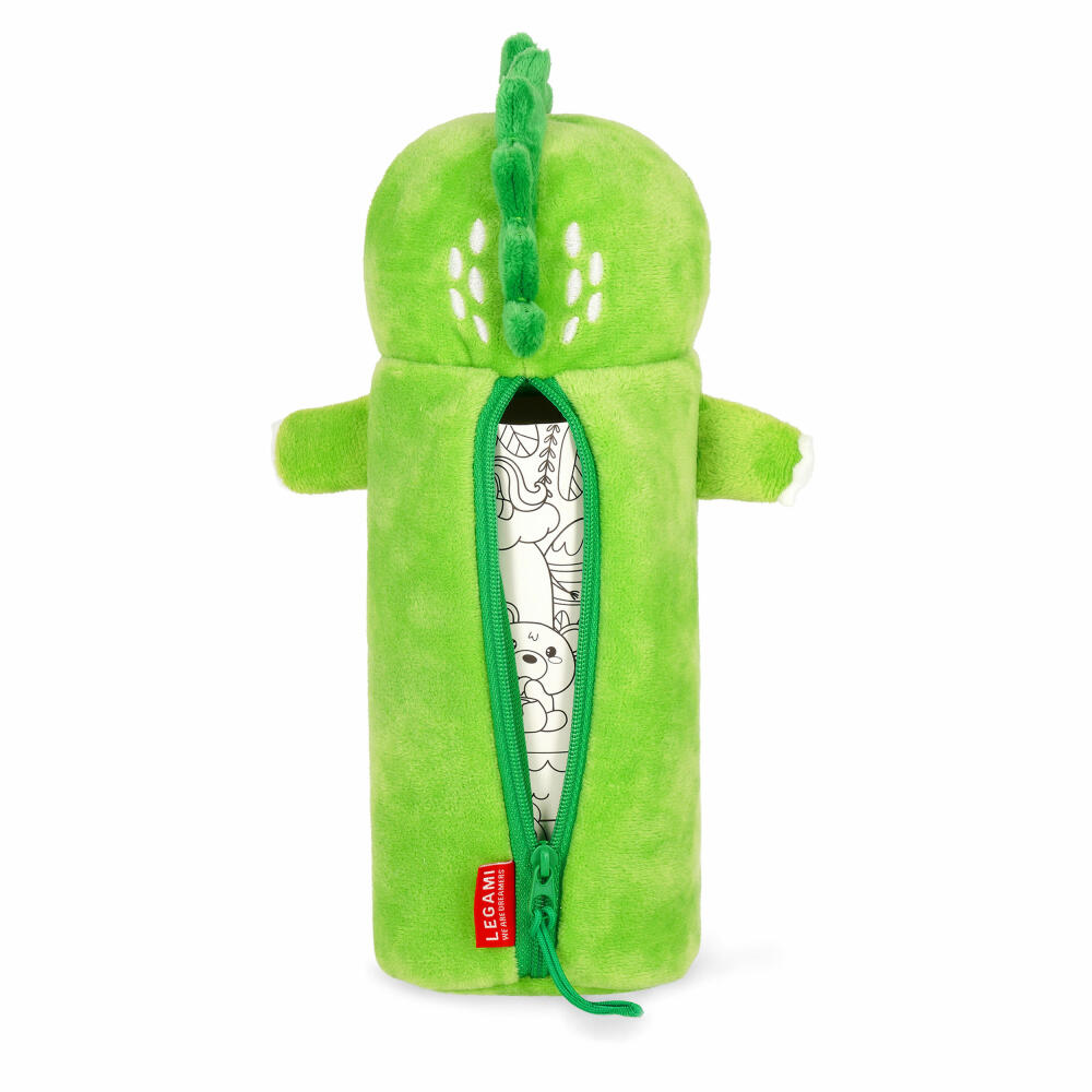 Legami Super Soft Plush Pencil Case Dino, flauschiges Federmäppchen, Mäppchen, PPC0004