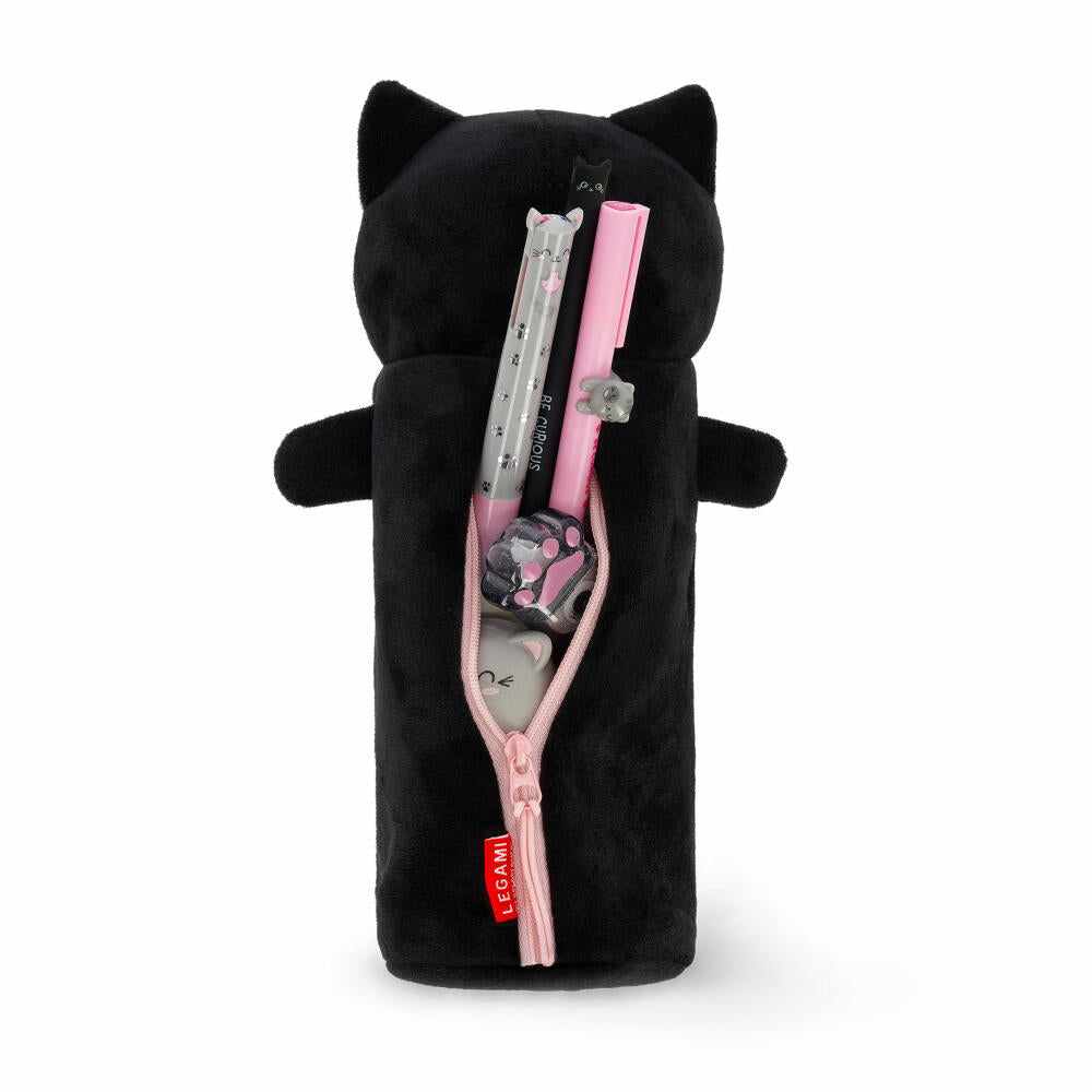 Legami Super Soft Plush Pencil Case Kitty, flauschiges Federmäppchen, Mäppchen, Katze, PPC0005