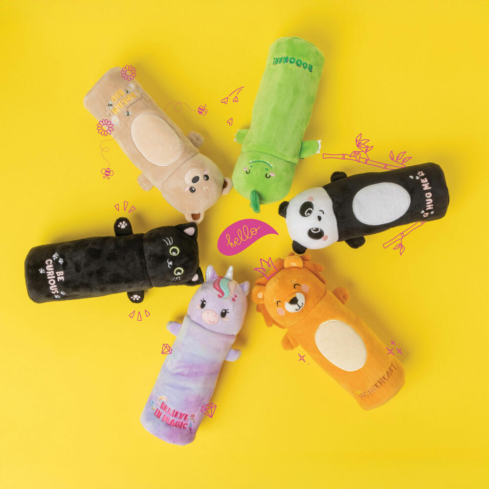 Legami Super Soft Plush Pencil Case Kitty, flauschiges Federmäppchen, Mäppchen, Katze, PPC0005