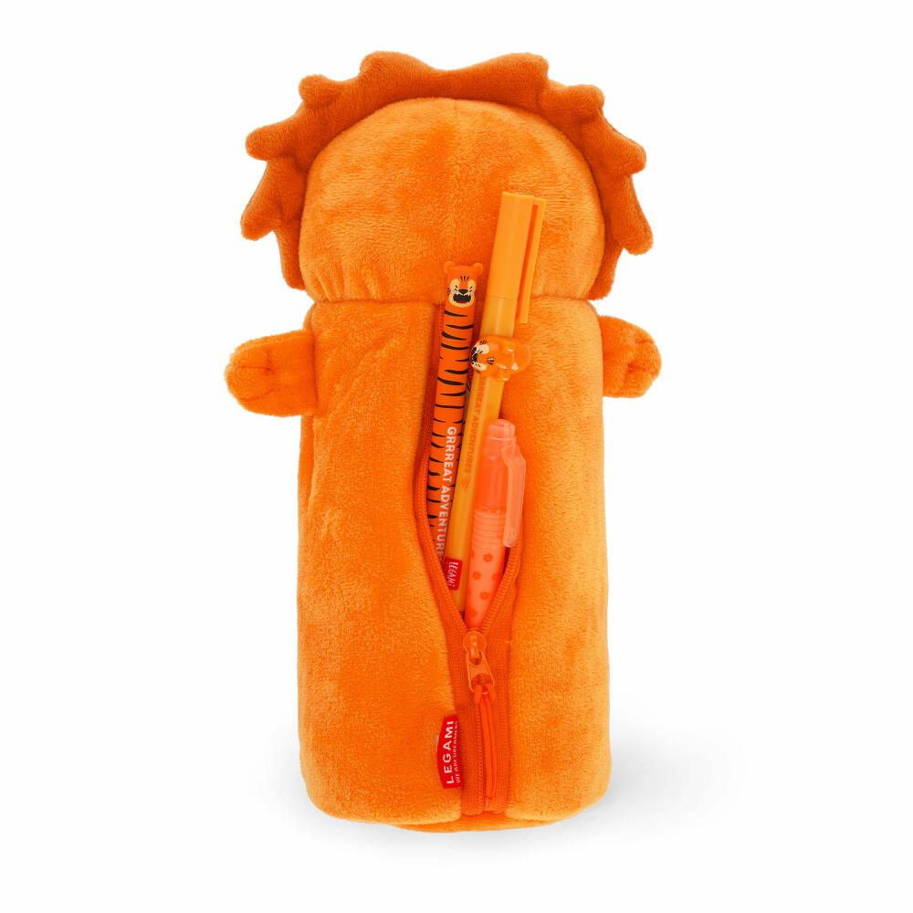 Legami Super Soft Plush Pencil Case Lion, flauschiges Federmäppchen, Mäppchen, Löwe, PPC0006