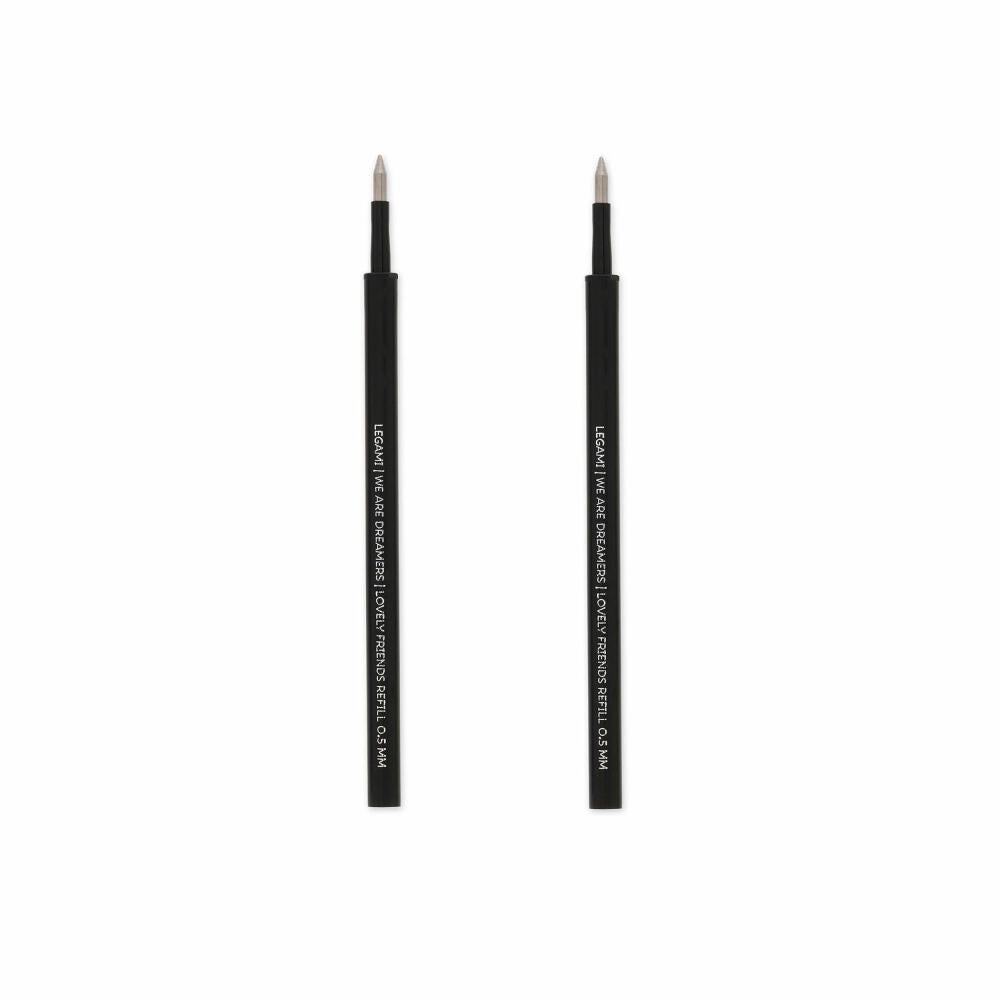 Legami Gel Pen Lovely Friends Refills Black, 2er Set, Ersatzmine für Gelstift, Nachfüllmine, Schwarz, REFCPP0001
