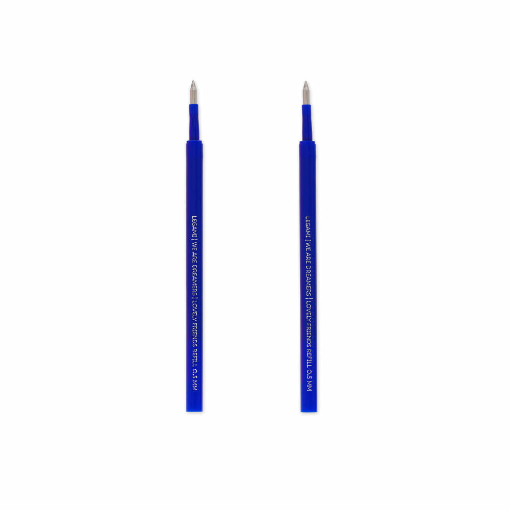 Legami Gel Pen Lovely Friends Refills Blue, 2er Set, Ersatzmine für Gelstift, Nachfüllmine, Blau, REFCPP0002